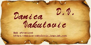 Danica Vakulović vizit kartica